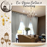 #B19 Ready Made Curtain 99%Blackout Siap Jahit Langsir(Free Eyelet/Hook)Langsir RAYA Kain Tebal 100%Polyester Blackout