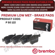 BREMBO GENUINE DISC BRAKE PAD (REAR) FOR MERC GLC200 GLC250 [X253] '16-19YR / C200 C250 C300 C350 [W