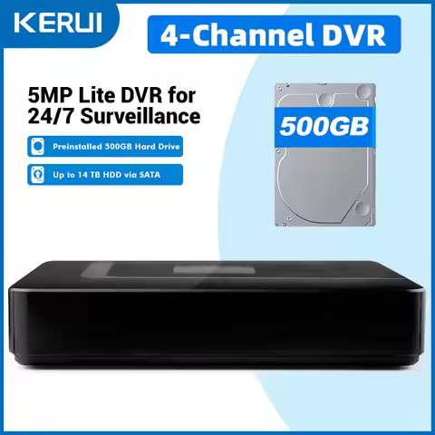 KERUI H.265 5MP 4CH DVR Digital Video Recorder Home Security Camera System 5M-N 6 in 1 XVI AHD TVI C