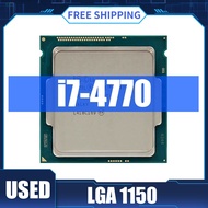 ใช้ I7 Intel คอร์ของแท้เกือบใหม่4770โปรเซสเซอร์3.4GHz 8M 5 .0GT LGA 1150 SR147 I7-4770 CPU เดสก์ท็อป