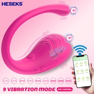 HESEKS Invisible Wearable Sex Toy for Women Wireless APP Remote Control Nipple Vibrator Clitoris Stimulator Mini Vibrating Egg