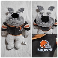 Authentic Rare Vintage NFL Play Football Cleveland Browns Mascot Bulldog Bull Dawg Pound Plush Soft 