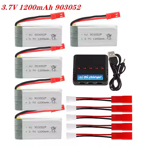 3.7V 1200mAh Lipo Battery for HQ859B HQ898B H11D H11C T64 T04 T05 F28 F29 T56 T57 903052 3.7v Li-po 