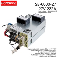 6000W 0-27V Adjustable Power Supply AC-DC 0-5V 0-10V PLC PMW Signal Control Transformer 27V 53A for 