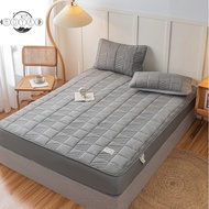 Soy fiber sheets mattress protector quilted sheets thickened fitted bedsheet sheets single mattress/super single/Queen/King size rubber surround