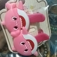 Pink Shark Baby Head Clips