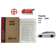 Toyota Wish 1.8 2.0 Air Filter OSK Osaka A-1417 2ZR-FAE 3ZR-FAE Wish XE20 ZGE20 ZGE21 ZGE22 ZGE25 17