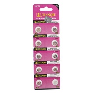 10pcs 1.5V Tian Qiu AG2 LR726 396 SR726 196 Button Cell Battery