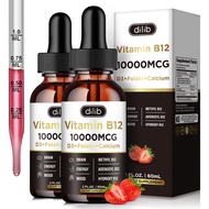 Vitamin B12 Complex 10000 mcg | Vegan Triple Liquid B-12 Drops Sublingual Supplement | Methylcobalam