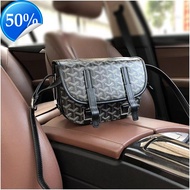 New Elegant Goyard Bag Double Buckle Messenger Bag Saddle Dog Tooth Bag Small Square Bag Single Shou
