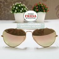 RayBan Original Kacamata Pria Art:ORB3025 AVIATOR -Brown