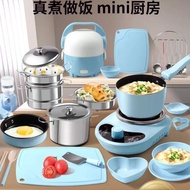 Dapur Mini Set Penuh Memasak Sebenar Mainan untuk Kanak-kanak Berumur 1 Tahun ke Atas Set Memasak Pe