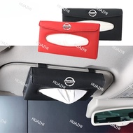HZ Car Sun Visor Leather Tissue Storage Box Case Auto Paper Towel Tissue Box Automobile Napkin Paper