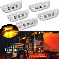 5PCS 9LED Cab Marker Top Roof Running Lights Assembly, Reflective Clear Lens, Super Bright Amber Lig