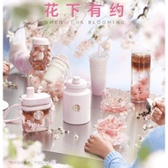 Starbucks 2024 Starbucks Walking Spring Series Pink Cherry Blossom Mug Insulation Portable Desktop Cup