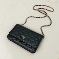 莉亞精品♡Chanel AP0250黑金woc 二手