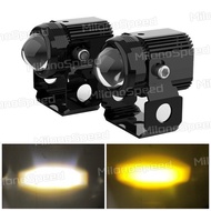 2Pcs Lampu Tembak Sorot LASER GUN LED V12 D2 Mobil Motor 30Watt 2 Warna Putih Kuning Mini 30 Watt 30