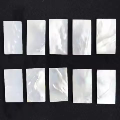 10x Mother Of Pearl MOP 36x19x2mm Shell Inlay Guitar Luthier Rectangle Blank