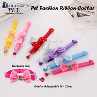 Pet Collar Dog Collar Cat Collar Puppy Collar Kitten Collar Plain Colour Ribbon Collar Bowtie Fashio