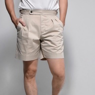era-won กางเกงขาสั้น รุ่น Double belts Classic Shorts (V2) สี Beige seven