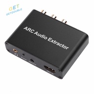 HDMI-compatible ARC Audio Extractor Converter Adapter for Optical Fiber Coaxial RCA TV