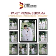 Photo Print + MDF Frame Contents 9 Pcs 15x20 (6R) & 30x40 (12R) Wall Decoration - Three Decoration |