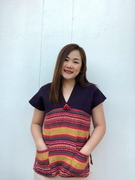 เสื้อพื้นเมือง แต่งผ้าทอนากา (Native shirt,Naga cloth)