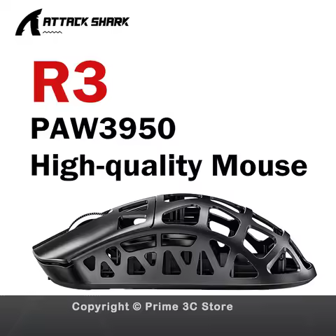 ATTACK SHARK R3 Ultra-Lightweight Magnesium Alloy Wireless Gaming Mouse PAW3395 26000DPI 8K Hz Tri-M