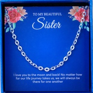 Duy Hien Necklace Gift for Sisters and Sisters, O-shaped Chain, Bright and Durable, Solid, High Qual
