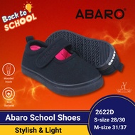 100% Original ABARO 2622D Black School Shoes Canvas Pre-School | Primary Girl ABARO
