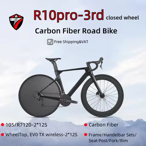 TWITTER R10pro-3rd Closed Wheel Road Bike 2026 NEW with 105 Kit R7120 24S Complete Bicycle for Adult