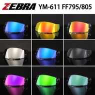 【2025NEW】XM-[ReadyStock]ZEBRA YM-611 FF795 FF805 Visor Lens Motorcycle Helmet Flash Visor for Full F