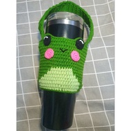 Frog cup sleeve crochet cup sleeve cup holder