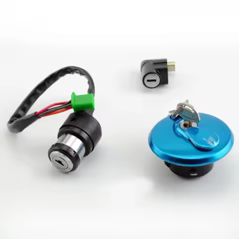 GN125 2 Keys Petrol Fuel Tank Cap Seat Lock Complete Lock Set Ignition Main Switch for Suzuki GN125 