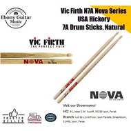 Vic Firth Nova Series USA Hickory Drumsticks - 7A / 5A - Wood Tip (N7A) / (N5A) - (1 pair)