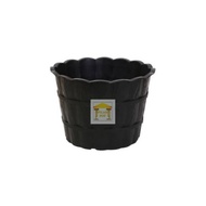 Black wood motif plant flower Pot 25cm