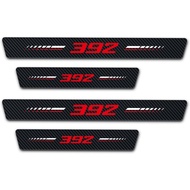 4Pcs Door Sill Plate Protectors for Dodge Challenger Durango SRT 392 Car Accessories, Carbon Fiber L