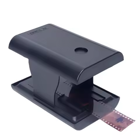 Portable Film Scanner Mobile Film and Slide Scanner for 35 Negatives and Slides Free APP LED Backlig