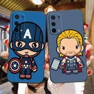 Cartoon Captain America Thor Soft Black Silicon TPU Cell Phone Case For OPPO R17 R15 R11 R9 R7 K1 F11 F9 F7 F5 A9 A7 A79 A75 A73 Realme RENO 3 2 6.4 U1 M B S X Z Pro Plus Youth 5G