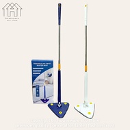 Triangular Twist Water Mop / Self Twist Mop Hands Free Squeeze Mops Rotatable Flat Mop Floor Window Household Cleaning