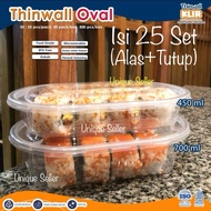 [Contents 25] Thinwall Oval 450 700 ML KLIR Thinwall Thinwal Oval/ 450ml 700ml KLIR Rice Lunch Box P