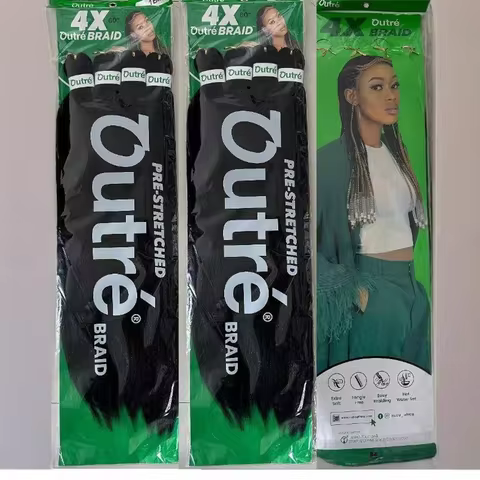 30inch Synthetic prestretched braiding hair - 4x braid all kanekalon flame retardant synthetic braid