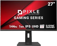 PIXLE 27" 4K UHD 144Hz 1ms Flat IPS Gaming Monitor/Productivity Monitor
