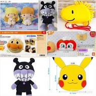 現貨 清貨特價 全新 日本原裝正版 TAKARA TOMY  益智兒童 絕版 麵包超人 Anpanman 圓形 頭 咕臣/細菌小子毛公仔S/M碼/日本限定絕版 little twin stars 雙子