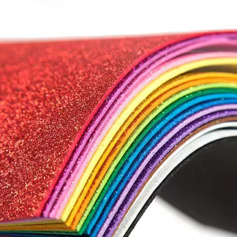Glitter Foam Paper DIY Kid's Handmade Scrapbooking Material Handcraft Cutters Sparkles Paper Cardsto