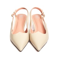 O&B รองเท้าส้นสูงหนังวัวแท้ รุ่น QUEEN HEELS IN BEIGE HEART-11281SC11714F_H5BEXX