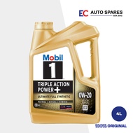 MOBIL 1 TRIPLE ACTION POWER+ 0W20 SQ C5 GF-7A Advanced Fully Synthetic Engine Oil (4L)