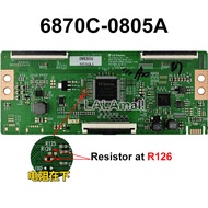 บอร์ด TCON บอร์ด6870C-0805A V19-HUD-TM120-v0.3ทีวี T-CON ลอจิกบอร์ดสำหรับ43/49/55/65นิ้วของแท้1ชิ้น