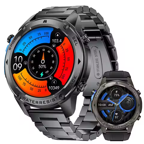 AMOLED Smart Watch Bluetooth Calling 500mAh Battery DM56 GPS Dual Band Satellite Outdoor Sports Fitn