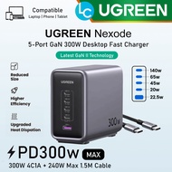 UGREEN NEXODE 300W 5 Ports (4C1A) GaN 5 Desktop Fast Charger Charging Station 140W Max Single Port P